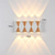 cheap LED Wall Lights-LED Wall Lamp 2/3/4/5 Heads Outdoor Waterproof Glass Aluminum 90CM Modern Creative Warm White Light Aisle Balcony IP65 85-265V