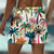 cheap Board Shorts-Men&#039;s Coconut Tree Colorful Flower / Floral Swimming Trunks Board Shorts Swim Shorts Mid Waist Hawaiian Casual Holiday Beach Drawstring with Mesh lining Elastic Waist Designer Clothing Apparel