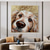 cheap Abstract Paintings-Hand paited Abstract Pet Portrait painting handmade Large gold dogs Painting for Nursery Gold Painting for Walls Retriever Painting as a Gift to Favorite Pet Labrador Colorful Art oil painting
