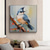 voordelige Olieverfschilderijen-handgemaakte abstracte herten olieverfschilderij op canvas getextureerde kunst aan de muur dier schilderij getextureerde herten schilderij abstracte kunst aan de muur getextureerde vogel papegaaien