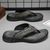 cheap Outdoor Sandals-Men&#039;s Leather Sandals Summer Sandals Slippers &amp; Flip-Flops Retro Walking Casual Daily Vacation Beach Comfortable Shoes Dark Grey Dark Brown
