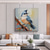 voordelige Olieverfschilderijen-handgemaakte abstracte herten olieverfschilderij op canvas getextureerde kunst aan de muur dier schilderij getextureerde herten schilderij abstracte kunst aan de muur getextureerde vogel papegaaien