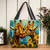 cheap Graphic Print Bags-Women&#039;s Tote Shoulder Bag Canvas Tote Bag Polyester Shopping Holiday Beach Print Large Capacity Foldable Lightweight Giraffe Yellow Blue