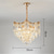 voordelige Kroonluchters-led kroonluchter 50/65cm 9/12 kop lamp niet inbegrepen gegalvaniseerde afwerking kristal metaal moderne eigentijdse stijl slaapkamer eetkamer mini hanger 110-240v