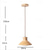 cheap Island Lights-LED Pendant Light 20cm 1-Light Warm White Metal Wood Painted Finishes Bulb Included Modern Style Dining Room Bedroom Pendant Lantern Design 110-240V