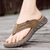 cheap Outdoor Sandals-Men&#039;s Leather Sandals Summer Sandals Slippers &amp; Flip-Flops Retro Walking Casual Daily Vacation Beach Comfortable Shoes Dark Grey Dark Brown