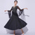 cheap Ballroom Dancewear-Ballroom Dance Dress Pure Color Splicing Crystals / Rhinestones Women&#039;s Performance Training Long Sleeve Mesh Milk Fiber