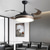 cheap Ceiling Fan Lights-LED Ceiling Fans 108cm 1-Light Dimmable Painted Finishes Metal Acrylic  Modern Nordic Style Bedroom Dining room ONLY DIMMABLE WITH REMOTE CONTROL