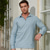 cheap Men&#039;s Linen Shirts-Men&#039;s 55% Linen Shirt Linen Shirt Summer Shirt Beach Shirt Blue Khaki Long Sleeve Plain Lapel Spring &amp; Summer Casual Daily Clothing Apparel