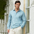 cheap Men&#039;s Elite Shirts-Men&#039;s 55% Linen Shirt Linen Shirt Summer Shirt Beach Shirt Blue Khaki Long Sleeve Plain Lapel Spring &amp; Summer Casual Daily Clothing Apparel