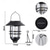 billiga Utomhuslampetter-soljärn lampskärm volfram glödlampa svart powered vägglampa utomhus retro lykta hängande vägglampa vattentät retro metall sol trädgårdslampa villa veranda belysning 1st