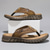 cheap Outdoor Sandals-Men&#039;s Leather Sandals Summer Sandals Slippers &amp; Flip-Flops Retro Walking Casual Daily Vacation Beach Comfortable Shoes Dark Grey Dark Brown