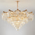 voordelige Kroonluchters-led kroonluchter 50/65cm 9/12 kop lamp niet inbegrepen gegalvaniseerde afwerking kristal metaal moderne eigentijdse stijl slaapkamer eetkamer mini hanger 110-240v