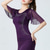 billige Toppene og settene-Latindans Ballroom-dans Topp Glimmer Ren Farge Tvinning Dame Ytelse Trening Kortermet Høy Polyester