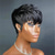 cheap Human Hair Capless Wigs-Short Bob Wig Human Hair Short Pixie Cut Wigs for Black Women 100% Human Hair None Lace Front Wigs Natural Black
