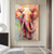 cheap Animal Paintings-Handmade Oil Painting Canvas Wall Art Decoration Abstract Cartoon Animal Pink Elephant for Home Decor Rolled Frameless Unstretched Painting