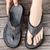 cheap Outdoor Sandals-Men&#039;s Leather Sandals Summer Sandals Slippers &amp; Flip-Flops Retro Walking Casual Daily Vacation Beach Comfortable Shoes Dark Grey Dark Brown