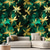 cheap Floral &amp; Plants Wallpaper-Cool Wallpapers Wall Mural Green Golden Leaves Wallpaper Wall Sticker Covering Print Adhesive Required Canvas Home Décor