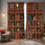 cheap Curtains &amp; Drapes-Vintage Bookshelf Blackout Curtains Door Insulation Outdoor Balcony Rest Living Room Home Decoration 2-piece Set of 3d Digital Printing Perforated