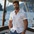 cheap Men&#039;s Elite Shirts-Men&#039;s  Shirt Solid Color Comfortable Business Casual Short Sleeve Sports &amp; Outdoor Casual Daily Summer Turndown White Viscose Fabric