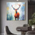 voordelige Olieverfschilderijen-handgemaakte abstracte herten olieverfschilderij op canvas getextureerde kunst aan de muur dier schilderij getextureerde herten schilderij abstracte kunst aan de muur getextureerde vogel papegaaien
