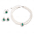 voordelige Sieradensets-Bruidssieradensets 3 Zirkonia Strass 1 Ketting 1 Ring Oorbellen Dames Elegant Zoet Schattig meetkundig Liefde Kostbaar Sieraden set Voor Bruiloft Lahja