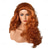 cheap Historical Wigs-Long Fox Red Hair Curly Wavy Full Head Halloween Wigs for Women Cosplay Costume Party Hairpiece