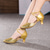 cheap Ballroom Shoes &amp; Modern Dance Shoes-Women&#039;s Modern Dance Shoes Ballroom Dance ChaCha Square Dance Plus Size Heel Sequins Cuban Heel Buckle Adults&#039; Black Silver Red