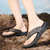 cheap Outdoor Sandals-Men&#039;s Leather Sandals Summer Sandals Slippers &amp; Flip-Flops Retro Walking Casual Daily Vacation Beach Comfortable Shoes Dark Grey Dark Brown