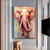 cheap Animal Paintings-Handmade Oil Painting Canvas Wall Art Decoration Abstract Cartoon Animal Pink Elephant for Home Decor Rolled Frameless Unstretched Painting