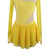 abordables Robes de Patinage Artistique-Robe de patinage artistique Femmes Fille Patinage Robe Jaune Patchwork Trou de pouce Spandex Maille Élastique Professionnel Entraînement Pratique Tenue de Patinage Chaleur Thermique cristal pailleté