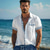 abordables Camisas Elite para Hombres-Hombre Camisa camisa de lino Camisa casual Manga Larga Hawaiano Moda informal Vacaciones Diario Hawaiano Primavera &amp; Otoño Diseño Estampado Blanco