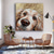 cheap Abstract Paintings-Hand paited Abstract Pet Portrait painting handmade Large gold dogs Painting for Nursery Gold Painting for Walls Retriever Painting as a Gift to Favorite Pet Labrador Colorful Art oil painting