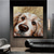 cheap Abstract Paintings-Hand paited Abstract Pet Portrait painting handmade Large gold dogs Painting for Nursery Gold Painting for Walls Retriever Painting as a Gift to Favorite Pet Labrador Colorful Art oil painting