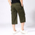 cheap Classic-Men&#039;s Capri Cargo Shorts Cargo Shorts Capri Pants Hiking Shorts Buttons Multi Pocket With Belt Plain Wearable Calf-Length Outdoor Daily Camping &amp; Hiking Fashion Classic Black Army Green
