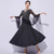 cheap Ballroom Dancewear-Ballroom Dance Dress Pure Color Splicing Crystals / Rhinestones Women&#039;s Performance Training Long Sleeve Mesh Milk Fiber