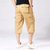 cheap Classic-Men&#039;s Capri Cargo Shorts Cargo Shorts Capri Pants Hiking Shorts Buttons Multi Pocket With Belt Plain Wearable Calf-Length Outdoor Daily Camping &amp; Hiking Fashion Classic Black Army Green