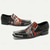 cheap Premium Leather Loafers-Men&#039;s Patent Leather Animal Print Loafers, Bold Red and Black Snake Skin Design with Gold Tip Square Toe, Perfect for Fashion-Forward Events and Parties