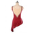 cheap Figure Skating Dresses-Figure Skating Dress Women&#039;s Girls&#039; Ice Skating Dress Burgundy Patchwork Open Back Mesh Spandex Stretchy Training Practice Professional Skating Wear Thermal Warm Crystal / Rhinestone Sleeveless Ice