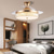 abordables Ventilateurs de plafond lumineux-Ventilateur de plafond LED globe suspendu au plafond sur table 1 lumière 90/105 cm design unique 3 couleurs en métal galvanisé style nordique moderne chambre à coucher 110-240 V