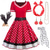 billige Antrekk-1950-talls vintage-inspirert flare-kjole damekostyme vintage cosplay dateparty&amp;amp; kveld festival silke skjerf