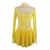 abordables Robes de Patinage Artistique-Robe de patinage artistique Femmes Fille Patinage Robe Jaune Patchwork Trou de pouce Spandex Maille Élastique Professionnel Entraînement Pratique Tenue de Patinage Chaleur Thermique cristal pailleté