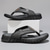 cheap Outdoor Sandals-Men&#039;s Leather Sandals Summer Sandals Slippers &amp; Flip-Flops Retro Walking Casual Daily Vacation Beach Comfortable Shoes Dark Grey Dark Brown