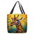 cheap Graphic Print Bags-Women&#039;s Tote Shoulder Bag Canvas Tote Bag Polyester Shopping Holiday Beach Print Large Capacity Foldable Lightweight Giraffe Yellow Blue