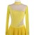 abordables Robes de Patinage Artistique-Robe de patinage artistique Femmes Fille Patinage Robe Jaune Patchwork Trou de pouce Spandex Maille Élastique Professionnel Entraînement Pratique Tenue de Patinage Chaleur Thermique cristal pailleté