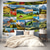 cheap Landscape Tapestry-Countryside Trees Landscape Hanging Tapestry Wall Art Large Tapestry Mural Decor Photograph Backdrop Blanket Curtain Home Bedroom Living Room Decoration