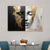 abordables Peintures à l&#039;huile-Peintures abstraites de visages de filles peintes à la main sur toile, peinture noire et blanche, œuvres d&#039;art figuratives dorées, peinture murale minimaliste pour la décoration intérieure, cadre