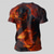 billige T-skjorter med dyreprint-Herre Dyr Tiger Flamme Mars T skjorte Kortermet T skjorte 3D-utskrift Crew-hals Skjorte Mote Designer treningsklær Gate Sport &amp; Utendørs Svart 1 Sort 2 Sommer Vår Klær S M L XL XXL XXXL