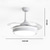 cheap Ceiling Fan Lights-LED Ceiling Fans 108cm 1-Light Dimmable Painted Finishes Metal Acrylic  Modern Nordic Style Bedroom Dining room ONLY DIMMABLE WITH REMOTE CONTROL