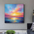 cheap Oil Paintings-Oil Painting Hand painted Customized Sky Clouds Landscape Canvas Oil Painting handmade Sunraise Sunset Art painting hand painted Abstract Cedar Textured sunset sea wall painting for Living Room